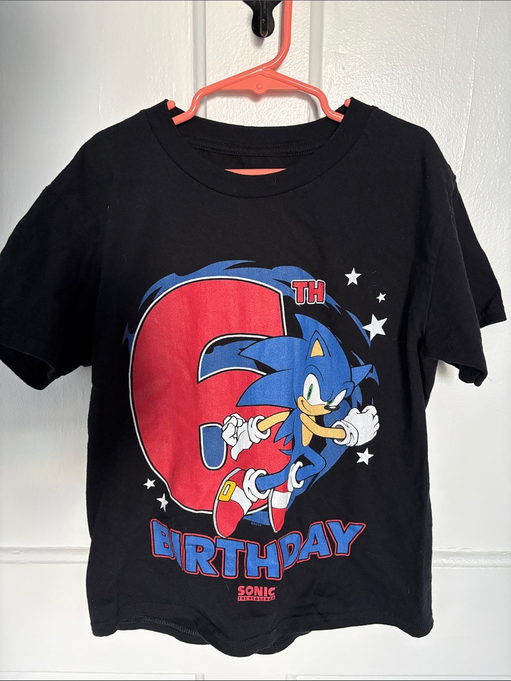 Themed Black 6th Birthday Tee for Kids